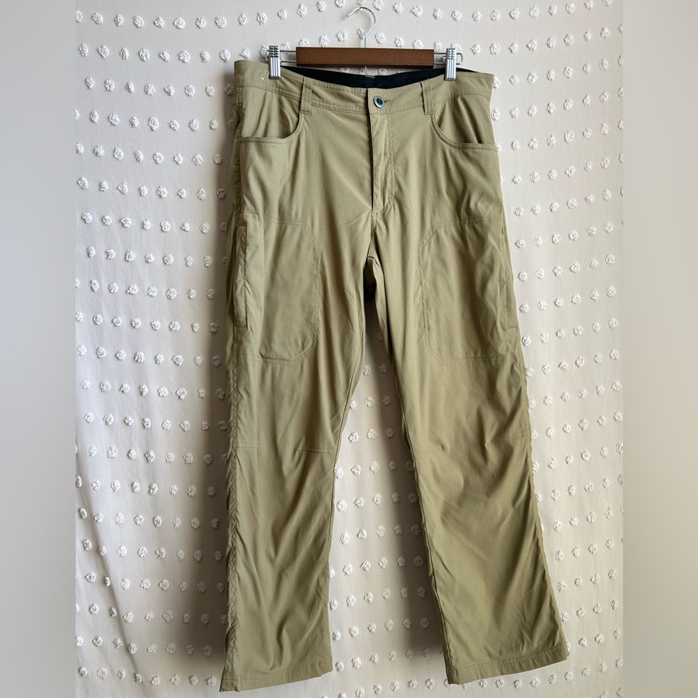 Orvis Men’s Fleece Lined Stretch Fabric Pant Sz 34x29 Tan Khaki‎